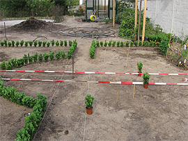 Beete im k�nftigen Kr�utergarten