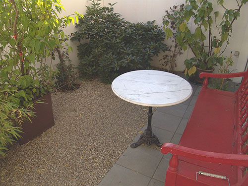 Sitzplatz im Innenhof